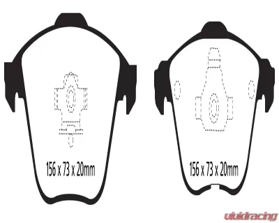 EBC Brakes RP-1 Racing Brake Pads ATE Caliper Type Volkswagen Golf R32 | GTI 2005-2013 - DP81594RP1