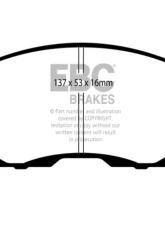EBC Brakes RP-1 Racing Brake Pads Nissan 350Z 3.5 2003-2009                                     - DP81636RP1 - Image 3