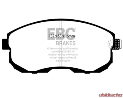 EBC Brakes RP-1 Racing Brake Pads Nissan 350Z 3.5 2003-2009 - DP81636RP1