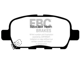 EBC Brakes RP-1 Racing Brake Pads Nissan 350Z 3.5 2003-2009