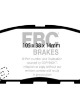 EBC Brakes RP-1 Racing Brake Pads Nissan 350Z 3.5 2003-2009                                     - DP81666RP1 - Image 3