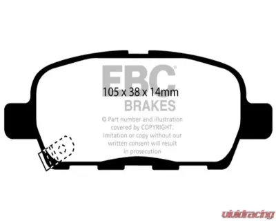 EBC Brakes RP-1 Racing Brake Pads Nissan 350Z 3.5 2003-2009 - DP81666RP1