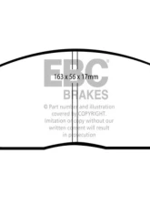 EBC Brakes RP-1 Racing Brake Pads Ford Mustang | Mustang GT 2005-2010                                     - DP81740RP1 - Image 3
