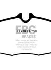 EBC Brakes RP-1 Racing Brake Pads Ford Mustang 2005-2012                                     - DP81741RP1 - Image 3