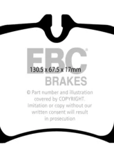 EBC Brakes RP-1 Racing Brake Pads Brembo Caliper Type Porsche 997 Carrera | GT3 2006-2013                                     - DP81930RP1 - Image 3