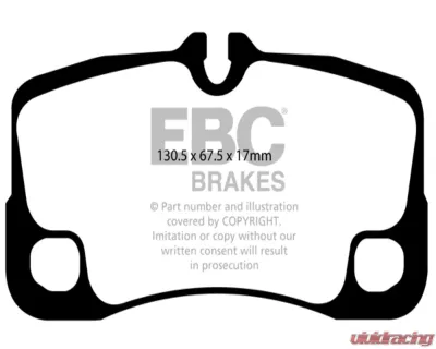 EBC Brakes RP-1 Racing Brake Pads Brembo Caliper Type Porsche 997 Carrera | GT3 2006-2013 - DP81930RP1