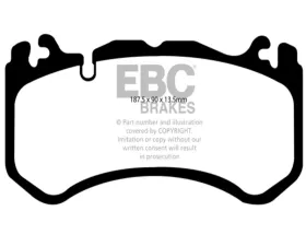 EBC Brakes RP-1 Racing Brake Pads Brembo Caliper Type Audi RS7 | Mercedes-Benz AMG GT | C63 AMG 2007-2015