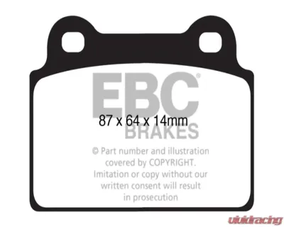 EBC Brakes RP-1 Racing Brake Pads Mitsubishi Evo X 2.0 Turbo 2008-2016 - DP81985RP1