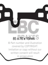 EBC Brakes RP-1 Racing Brake Pads Brembo BMW 135 3.0L Twin Turbo 2007-2013                                     - DP81996RP1 - Image 3