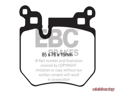EBC Brakes RP-1 Racing Brake Pads Brembo BMW 135 3.0L Twin Turbo 2007-2013 - DP81996RP1
