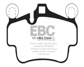 EBC Brakes RP-1 Racing Brake Pads Brembo Porsche 997 Carrera 2005-2012