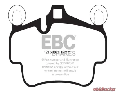 EBC Brakes RP-1 Racing Brake Pads Brembo Porsche 997 Carrera 2005-2012 - DP82029RP1
