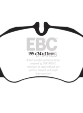 EBC Brakes RP-1 Racing Brake Pads Brembo Porsche Carrera 2008-2015                                     - DP82057RP1 - Image 3