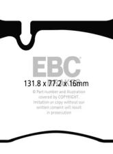 EBC Brakes RP-1 Racing Brake Pads Brembo Audi TT Quattro | Ferrari 612 2004-2014                                     - DP82070RP1 - Image 3