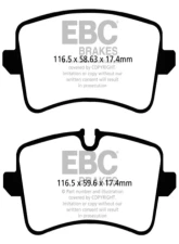 EBC Brakes RP-1 Racing Brake Pads Audi RS5 | RS7 2010-2016                                     - DP82082RP1 - Image 3