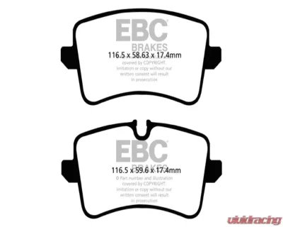 EBC Brakes RP-1 Racing Brake Pads Audi RS5 | RS7 2010-2016 - DP82082RP1