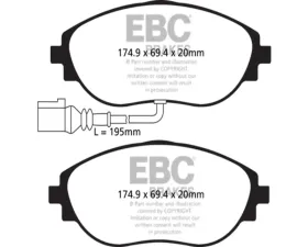 EBC Brakes RP-1 Racing Brake Pads TRW Audi | Volkswagen 2.0 Turbo 2012-2017