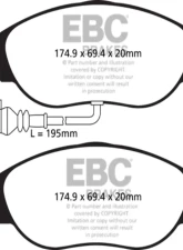 EBC Brakes RP-1 Racing Brake Pads TRW Audi | Volkswagen 2.0 Turbo 2012-2017                                     - DP82127RP1 - Image 3