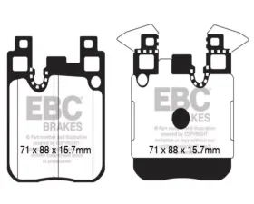 EBC Brakes RP-1 Racing Brake Pads Brembo BMW 2012-2021