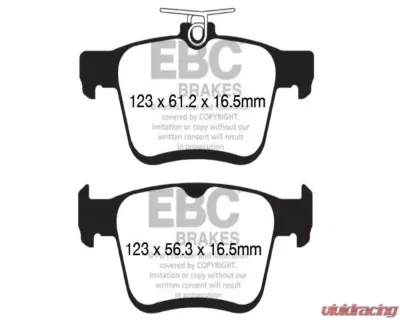 EBC Brakes RP-1 Racing Brake Pads ATE Volkswagen Golf GTi Mk7 2.0 Turbo 2013-2017 - DP82153RP1