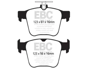 EBC Brakes RP-1 Racing Brake Pads Audi | Volkswagen 2.0 Turbo 2012-2017