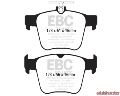 EBC Brakes RP-1 Racing Brake Pads Audi | Volkswagen 2.0 Turbo 2012-2017 - DP82173RP1