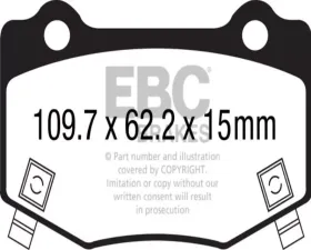 EBC Brakes RP-1 Racing Brake Pads Chevrolet Corvette Stingray C7 6.2L 2013-2015
