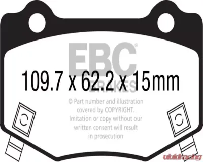 EBC Brakes RP-1 Racing Brake Pads Chevrolet Corvette Stingray C7 6.2L 2013-2015 - DP83023RP1