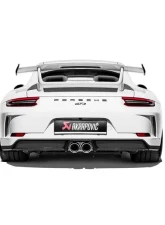 Akrapovic Titanium Slip-On Race Line with Tips & Carbon Fiber Diffuser Porsche 991.2 GT3 2018+                                     - S-PO/TI/8-TP-DI - Image 2