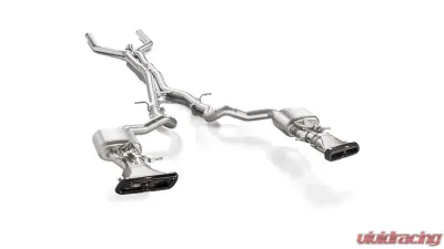 Akrapovic Titanium Evolution Line and Link Pipe with Gloss Carbon Fiber Tips Mercedes Benz E63 W213 2018 - MTP-ME/T/5H-5-G