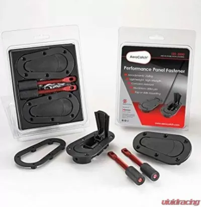 AeroCatch Black 120 Series Plus Flush Above Panel Hood Fastners No Security Lock - 120-2000