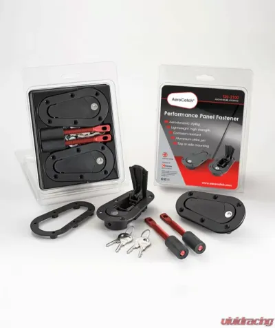 AeroCatch Black 120 Series Plus Flush Above Panel Hood Fastners No Security Lock - 120-2100