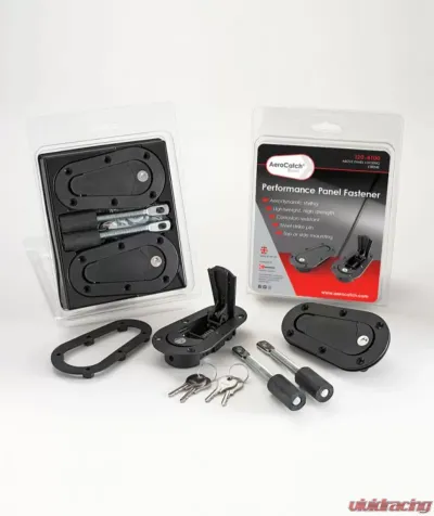 AeroCatch Black Xtreme Series 120 Plus Flush Hood Fasteners built-in Security Lock - 120-4100