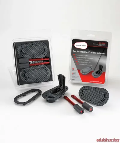 AeroCatch Carbon Fiber Design 125 Series Flush Below Panel Hood Fastners No Security Lock - 125-3000