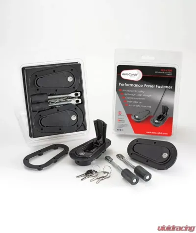 AeroCatch Black Xtreme 125 Series Flush Below Panel Hood Fasteners built-in Security Lock - 125-4100