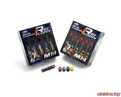 Project Kics R40 Iconix Neo Chrome 14mm 14x1.5 Lock &  Lug Nuts - RI-14NA