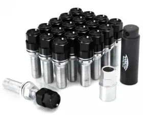 Project Kics Leggdura Racing Black 14x1.25 35mm Shell Type Bolt & Lock Set