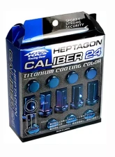Project Kics Caliber 24 Titanium Blue M12x1.50 Lug Nuts (Single)                                     - Z711B40 - Image 2