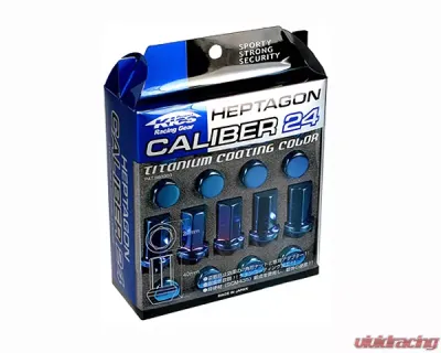 Project Kics Caliber 24 Titanium Blue M12x1.50 Lug Nuts (Single) - Z711B40