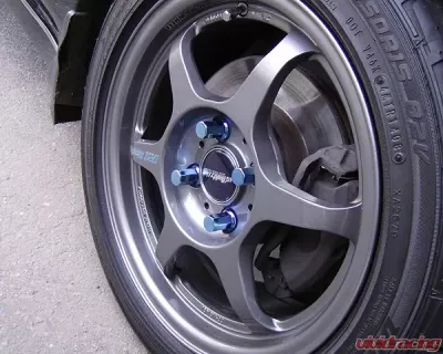 Project Kics Caliber 24 Titanium Blue M12x1.50 Lug Nuts (Single) - Z711B40