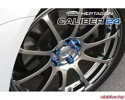 Project Kics Caliber 24 Titanium Blue M12x1.50 Lug Nuts (Single) - Z711B40