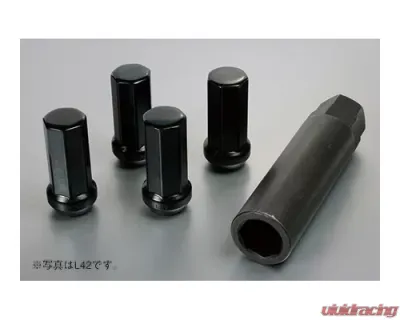 Project Kics Black KyoKugen Lug Nut Set 50mm 12x1.50 20 Pack