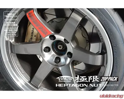 Project Kics Black KyoKugen Lug Nut Set 50mm 12x1.50 20 Pack