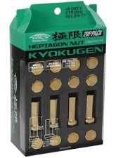 Project Kics Kyokugen Gold 50mm M12X1.25 Heptagon Nut 20 Pieces                                     - HPF3A5 - Image 3
