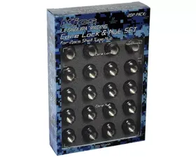 Project Kics Leggdura Racing M12X1.25 Core Lock & Nut Set 20 Pieces