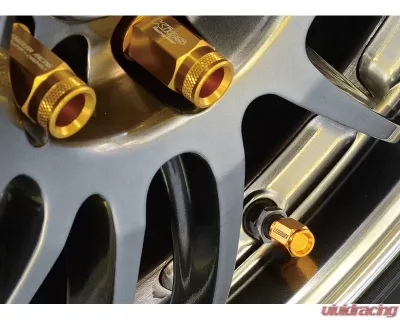 Project Kics Gold Leggdura Racing Valve Cap - CKIVA