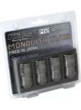 Project Kics Monolith T1/06 Glorious Black 12x1.50 Lug Nut Set 4 Pieces                                     - MN01GK-4P - Image 4