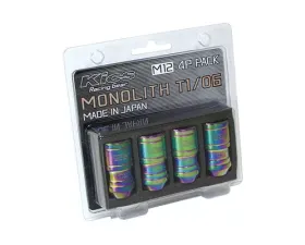 Project Kics Monolith T1/06 Neochro 12x1.25 Lug Nut Set 4 Pieces