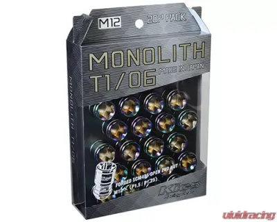 Project Kics Monolith T1/06 Neochro 12x1.25 Lug Nut Set 20 Pieces - MN03N