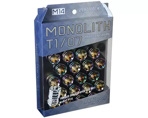 Project Kics Monolith T1/07 Neochro 14x1.50 Lug Nut Set 20 Pieces - MN04N